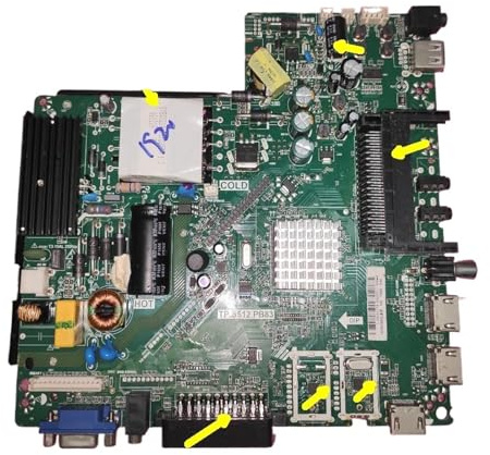 Circuito TV Scheda madre TV tre in uno, compatibile con TP.S512.PB83, trasformatore bianco, parti di ricambio TV(0T SD CI)