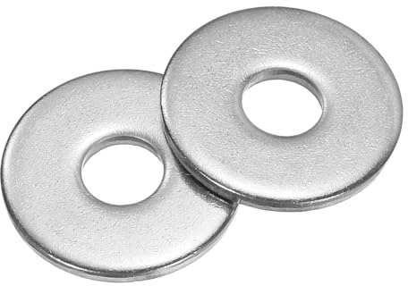 QUARKZMAN 50 Pcs Rondelle M6 304 Acciaio Inossidabile Finitura Bianca | Rondella Piatta 20mm Diametro Esterno, Spessore 2mm, Guarnizione metallo, Per Viti E Bulloni