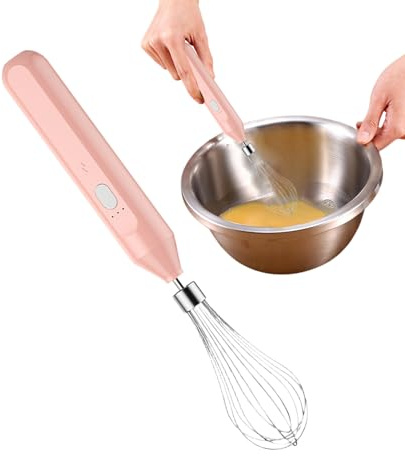 Sbattitore per uova portatile – Miscelatore a 3 velocità con ricarica USB, frusta in acciaio, miscelatore automatico multifunzionale | Potente strumento da cucina per caffè al latte, latte