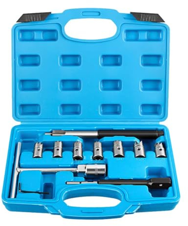 Llave Carraca Juego Herramientas Cortar Asiento Inyector Diésel Escariador Coche Removedor Carbono Herramientas Reparación Limpia Kit Herramientas El Hogar Manuales 11 Uds.