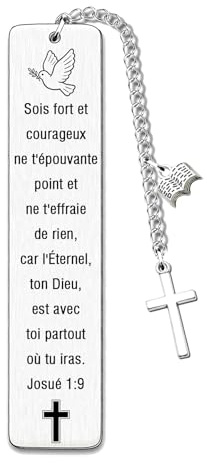 LUODAN Marque-Page Chrétien,Signet Inspirant,Cadeau pour Communion et Confirmation,Cadeaux de baptême,Cadeau d'Anniversaire et Calendrier de l'Avent,Marque pages religieux pour femme et hom (1)