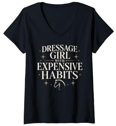 Women's Dressage Diva Dressage Rider Dressage Queen Gift V-Neck T-Shirt