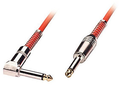 Lindy 6000 - Cavo audio per strumenti musicali con un connettore ad angolo - 6,3mm jack - rosso - 0,5m