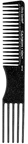Olivia Garden Carbon + Ion Peigne Technique ST-3 - Peigne en Carbone de Haute Qualité pour une Coupe de Précision et Colorations, Technologie Ionique