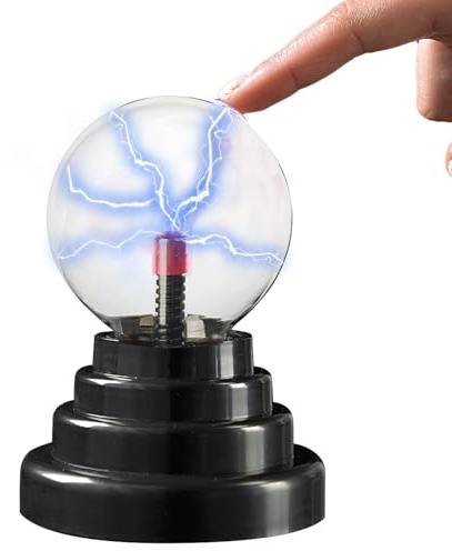 PEARL Plasmalampe: Mini-Plasmakugel mit USB- und Batteriebetrieb, 14 cm hoch (Plasmakugeln, Plasma Ball, Retro)