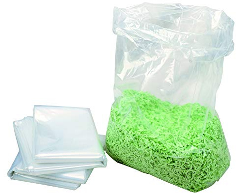 HSM Mehrweg-Auffangbeutel I 100 Stück I Reißfest I Stabil I 221 Liter Vol. | Transparent I Faltensack für Aktenvernichter HSM SECURIO B35, Pure-Modelle, Pi-Serie, Classic I Für Schreddermaterial