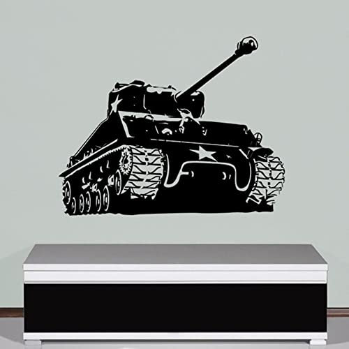 Sherman firefly uS army panzer réservoir autocollants papier peint décoratif lini chars de combat noir 45 x 58 cm-sticker mural/tableau #a608