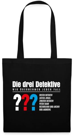 Spreadshirt Die Drei Fragezeichen Detektive Visitenkarte Stoffbeutel