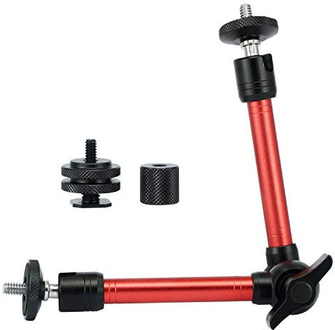 11 Camera Magic Arm Stand with Adjustable Robust Articulating Friction, for LED Light, Flash Light, Sports Camera, Camcorder, LCD Monitor, Video Vlog