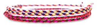 Made by Nami Surfer Fußband 2-er Set Damen & Herren - Dünnes Boho Hippie Fußkettchen geflochten- Handmade Strand Festival Accessoires - 100% Wasserfest & Verstellbar