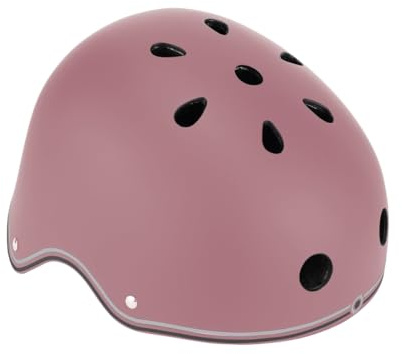 Globber Primo Junior Kids Adjustable Helmet - 48-53 cm - ABS Shell - 2 Year Warranty (Deep Pastel Pink)