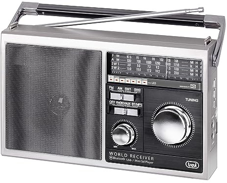 Trevi MB 749 W Radio Portatile FM/AM/SW1/SW2, Grigio