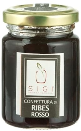 SIGI Azienda Agricola Mermelada de Ribes Roja | Sin colorantes, conservantes, aditivos | 100% artesanal y natural, hecho a mano, fabricado en Italia | Tarro de 220 g.