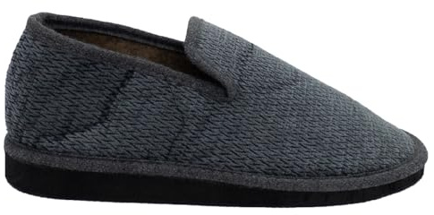 Zapatilla Cano Confort 400 Pantufla Lana Textil Gris Piso MICROPOROSO DE CASA Cerrada CÓMODA Y Ligera para Hombre 27954 (Gris, 43)
