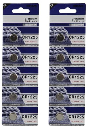 CR1225 - Juego de pilas de botón CR1225 de litio de 3 V para dispositivos electrónicos pequeños, instalación práctica, dispositivo de celdas de monedas