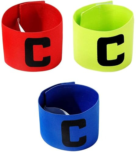 Teogneot Fußballspiel Armbinden FußBall Captain Armband für Erwachsene und Junior (Packung mit 3 Farben)