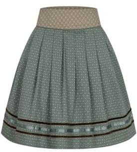 Nübler Rock Damen - Trachtenrock, Moderne bayrische Tracht, Rock Giulia Salbei, Größe:40