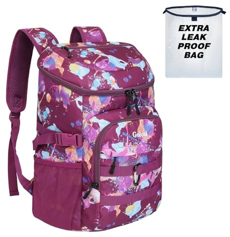 UPGRADE Kühlrucksack 24 Dosen - Leichter isolierter Rucksackkühler, auslaufsicher & 18 Stunden Eisspeicherung für Strand, Camping, Wandern (Männer, Frauen, Familie)