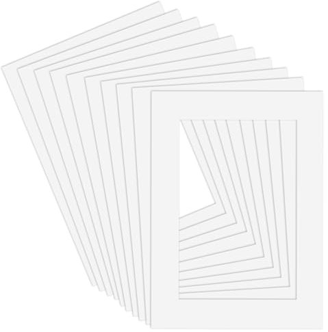 Soportes de fotos A4 para marcos, 10 soportes para marcos de fotos, color blanco, para fotos de 7.5 x 5.5 pulgadas, pinturas