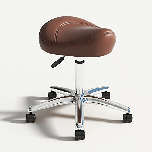 Robuster ergonomischer Sattelhocker, drehbar, höhenverstellbar, mit Rollen, ideal für Labor, Klinik, Zahnarzt, Salon, Massage, Büro und Küche zu Hause, bequemer Stuhl für den ganzen Tag