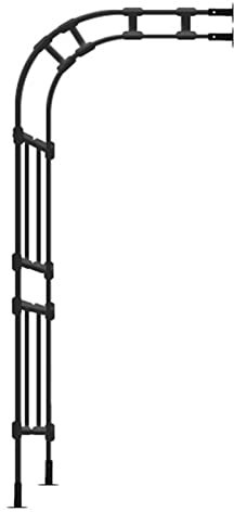 Arco de metal con forma de rosa para montaje en pared, 150 cm de altura, para plantas trepadoras y paredes decorativas de la casa