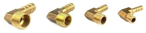 Conector Pagoda de 6, 8, 10, 12 y 14 mm, conector de manguera con espiga, rosca de cola de manguera de 1/8, 1/4, 3/8 y 1/2, codo en forma de L, accesorios de tubería de agua de latón, espiga de 1