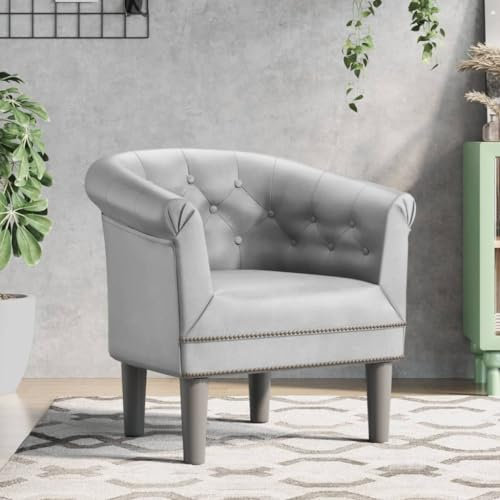 NGAMITSX Cocktailsessel Clubsessel mit Fußhocker Loungesessel Sessel mit Hocker Lesesessel Kleiner Relaxsessel Kunstleder Bürosessel Ledersessel Retro Einzelsessel Sessel Braun