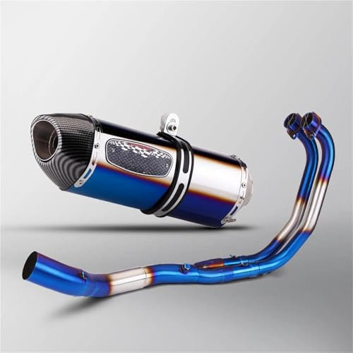 Motorcycle Exhaust Pipe For Y&amaha YZF R3 R25 MT-03 2015-2023 MT03 YZF-R3 YZFR3 YZF-R25 YZFR25 Front Middle Link Pipe Muffler Exhaust Silencer(Color 7)