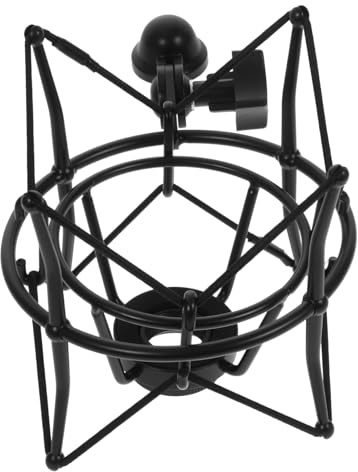 TOGEVAL Soporte De Suspensión Tipo Araña Para Micrófono De Condensador, Soporte Metálico Grande a Prueba De Golpes, Color Negro, Para Grabación y Transmisión Profesional