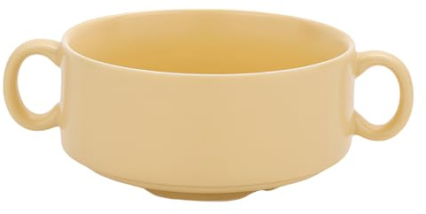Piccola tazza da zuppa con manici, in tinta unita, 300 ml, per zuppa di cipolle, adatta al microonde e alla lavastoviglie