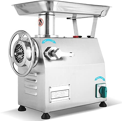 Commercial Meat Grinder, 800W Motor, 250kg/Hour Capacity, Stainless Steel Construction for Hygienic Food Processing