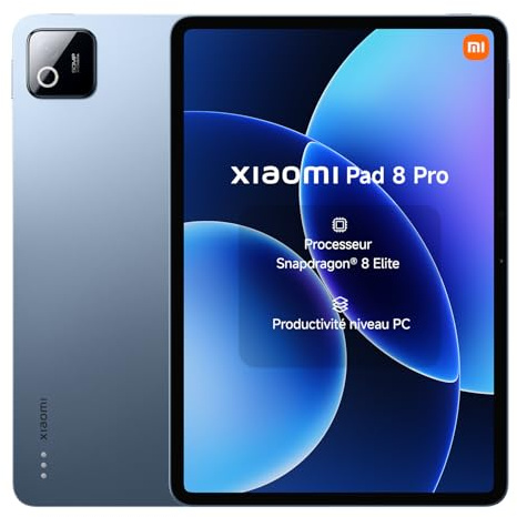 XIAOMI Pad 8 Pro, Tablet 11,2'', 12+512 GB, Snapdragon® 8 Elite, Batteria 9200 mAh, Display cristallino 144 Hz, HyperAI, Blu, Garanzia 2 anni del produttore+1 anno extra, Caricatore non incluso