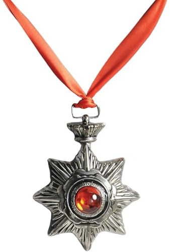 Vampire Necklace Medallion - 30 (1 Count) - Multicolor & Eye-catching Design - Perfect Accessory To Elevate Your Spooky Costume, One-Size Fits All