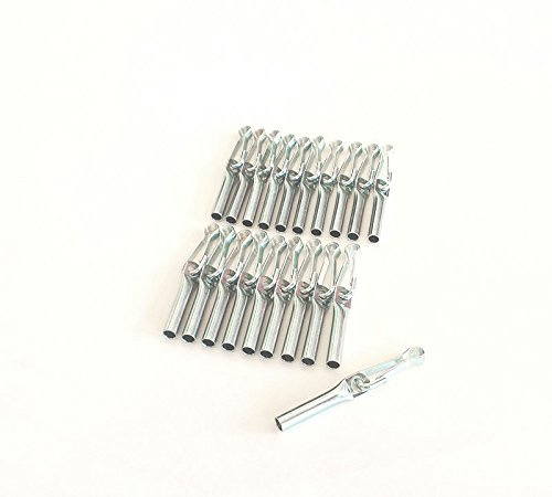 20 x Seilendverschluß inkl. Simplexhaken verzinkt Ø8mm Länge 120mm, Planenseil