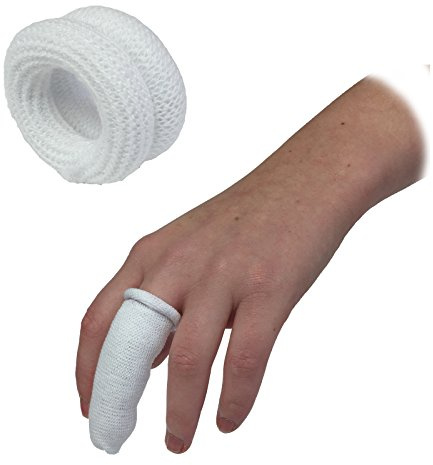 Qualicare 25 PACK FIRST AID FINGER ROLL BOBS COT BUDDIES TUBULAR BANDAGE DRESSINGS WHITE