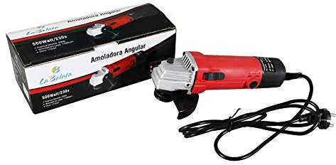 La Bolata 147124 - Amoladora angular (500 W, 230 V) color rojo y negro