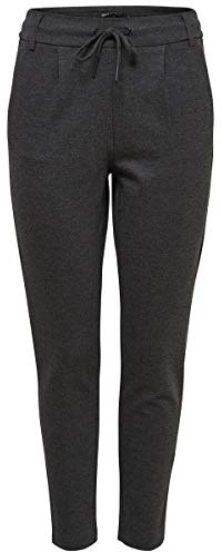 ONLY Damen Onlpoptrash Easy Colour Pant PNT Noos Hose 15115847,Dark Grey Melange,XS / 34L