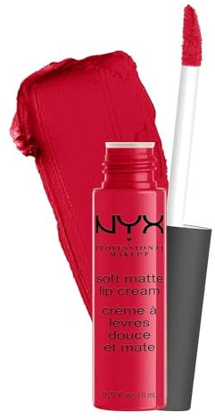 NYX Professional Makeup Pintalabios Soft Matte Lip Cream, Acabado cremoso mate, Color ultrapigmentado, Larga duración, Fórmula vegana, Tono: Amsterdam