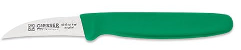 Giesser seit 1776 - Made in Germany - Tourniermesser grün, Klinge 6 cm, rutschfest, Schälmesser spülmaschinenfest, rostfrei