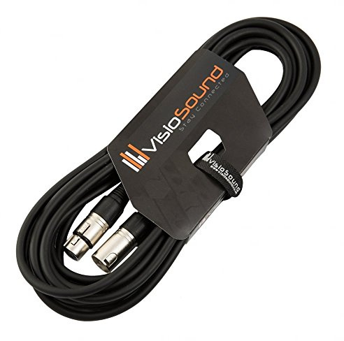 Male to Female XLR Mic Lead Balanced Microphone Patch Cable (Black, 6m) | Noiseless OFC Balanced Microphone, Signal, Audio, Patch Cable / 8 Colours