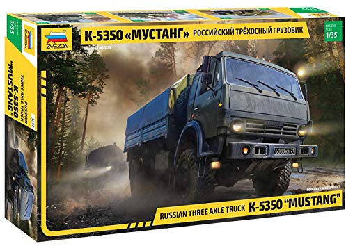 Zvezda 3697 Kamaz plastmodellkonstruktion 500783697-1:35 5350 Mustang-plastbyggsats-modellbyggsats-byggsats-för nybörjare-detaljerad, omålad