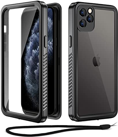 Beeasy Kompatibel mit iPhone 11 Pro Max Hülle Wasserdicht, Outdoor Militärschutz Stoßfeste Staubdicht Schutzhülle, 360 Grad Schutz mit Displayschutz für iPhone 11 Pro Max Case (6,5''), Schwarz