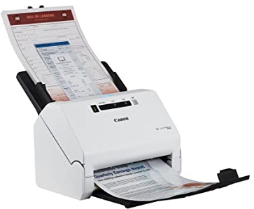 Canon imageFORMULA R40 Escáner de Documentos para PC y Mac, escaneo dúplex Color, Incluye Software de escaneo (Alimentador 60 Hojas, 40 ppm/80 ipm), Blanco