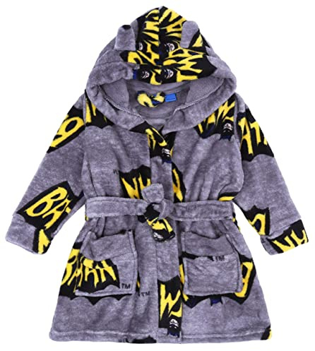 sarcia.eu BATMAN DC COMICS Peignoir gris à capuche pour garçon 3-4 ans