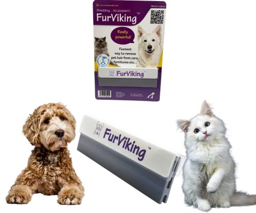 Furviking Pet Hair Remover For dog & cat | Reusable | Easily cleans Animal & Pets Fur from Fabrics,Sofa, Bed, Carpet and Car| Redesigned Lint Rollers System