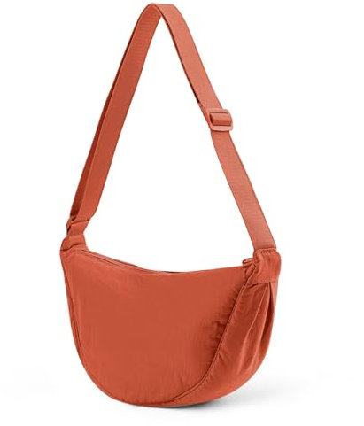 GSenhui Crossbody Bag Damen Halbmond Schultertasche, Hobo Halfmoon Bag Einfarbige Umhängetasche Damen Kleine für Damen Reisen