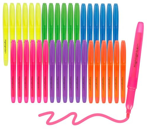 colpart Textmarker Pastell Highlighters 36PCS-6Bright Assorted Colors Chisel Tip Aesthetic Highlighters Markers Pens Set,No Bleed Dry Fast Stifte For Journal-Notes Office School Supplies…