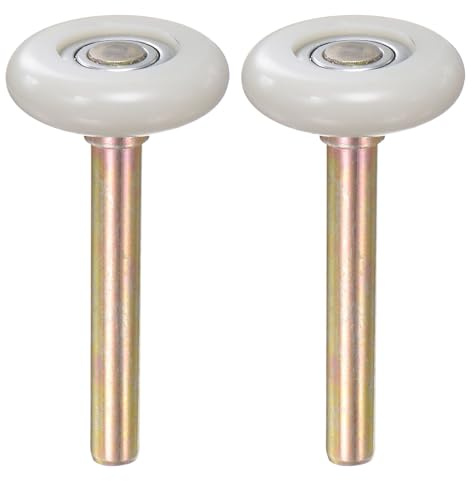 Sourcing Map 1.8 Nylon Garage Door Rollers, 2pcs, Quiet, Smooth Glide, Black