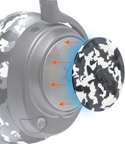 WC-Seitenplatten für Arctis Nova Pro Wireless, Pro Wired und Nova Elite | Von Wicked Cushions | Auch für Nova Pro Omni, 7, 7X & 7P | Snow Camo