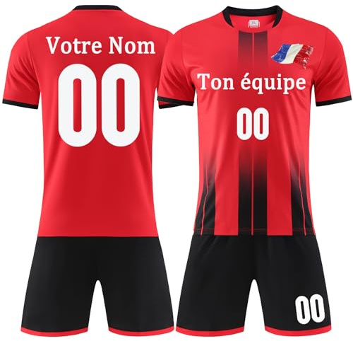 Maillot de Foot Personnalisable Maillot de Foot Enfant Personnalisé Ensemble T-Shirt Shorts 2 pièces personnalisé Nimporte Quel numéro de nom Team Logo Jersey